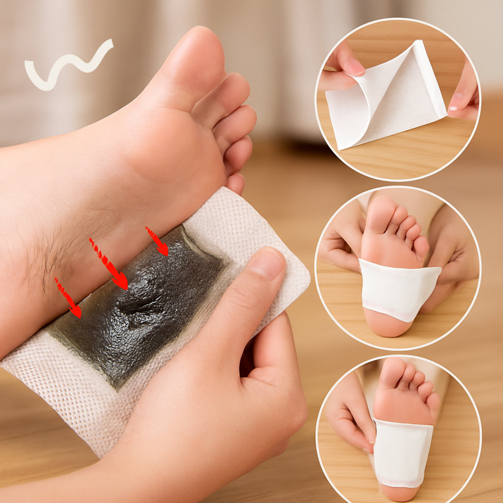 Caixa de adesivo DETOX FLOWAH™ c/ 30 unidades – DESINTOXICAÇÃO PELOS PÉS