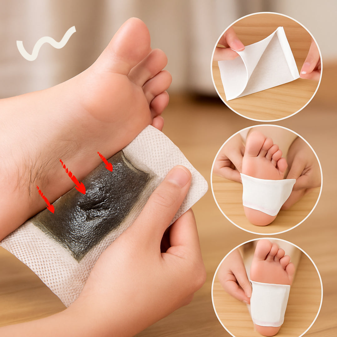 Caixa de adesivo DETOX FLOWAH™ c/ 30 unidades – DESINTOXICAÇÃO PELOS PÉS