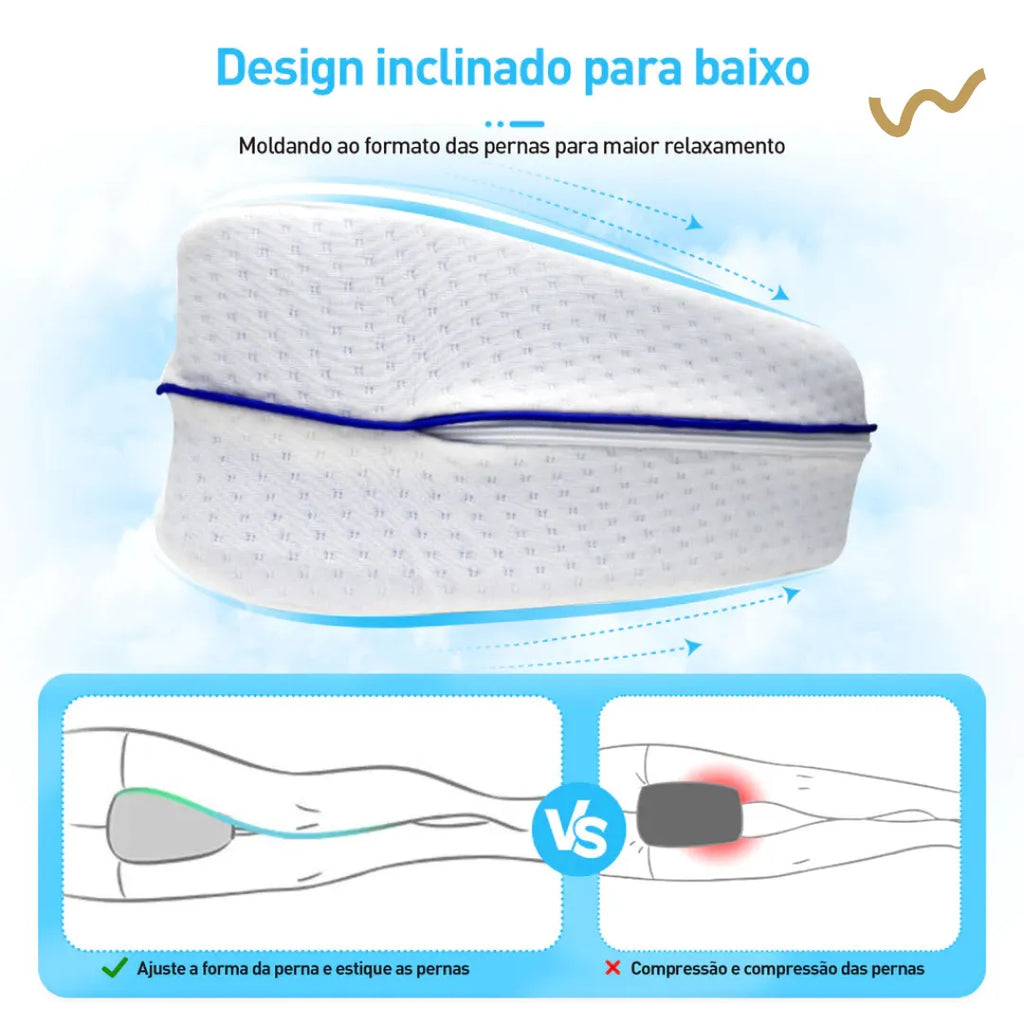 Almofada Ortopédica Para Pernas - Durma sem Dor e Acorde Renovado