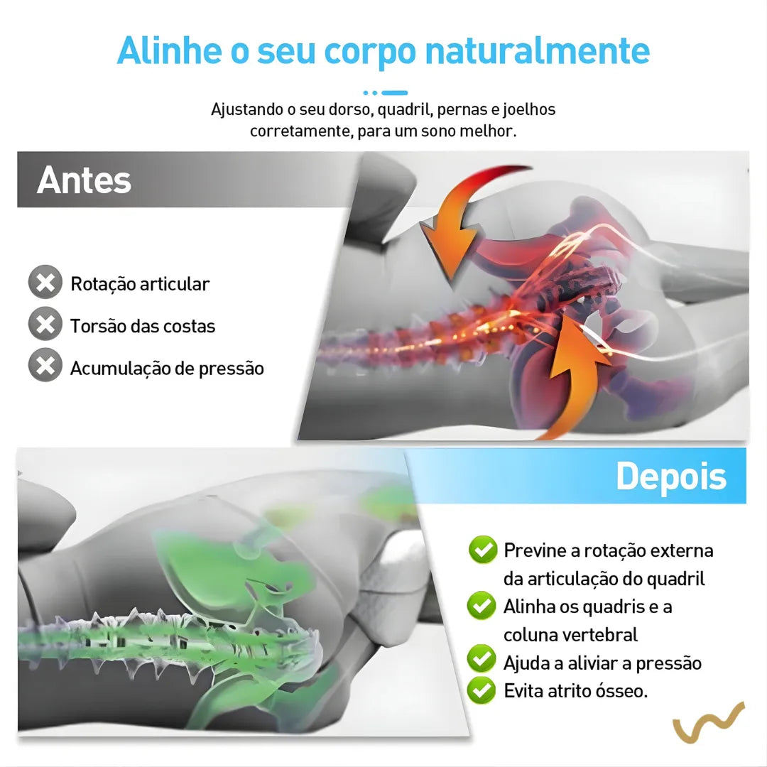 Almofada Ortopédica Para Pernas - Durma sem Dor e Acorde Renovado