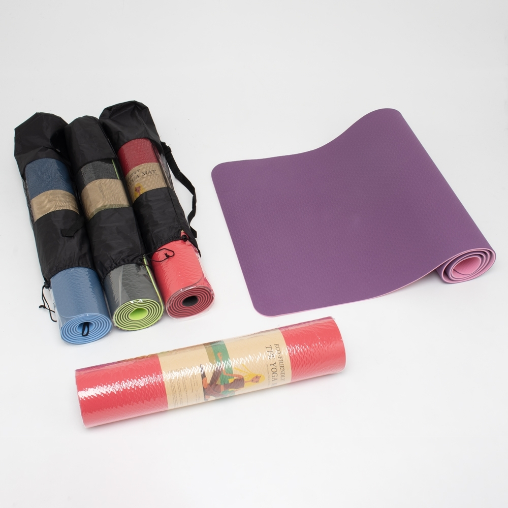 Tapete Yoga TPE Ecológico Antiderrapante Dupla Face Com Bolsa