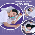 TRAVESSEIRO ORTOPÉDICO BORBOLETA CERVICAL PARA COMBATE A DORES NA COLUNA, DORES DE CABEÇA - VISCOELASTICO FRONHA LAVÁVEL