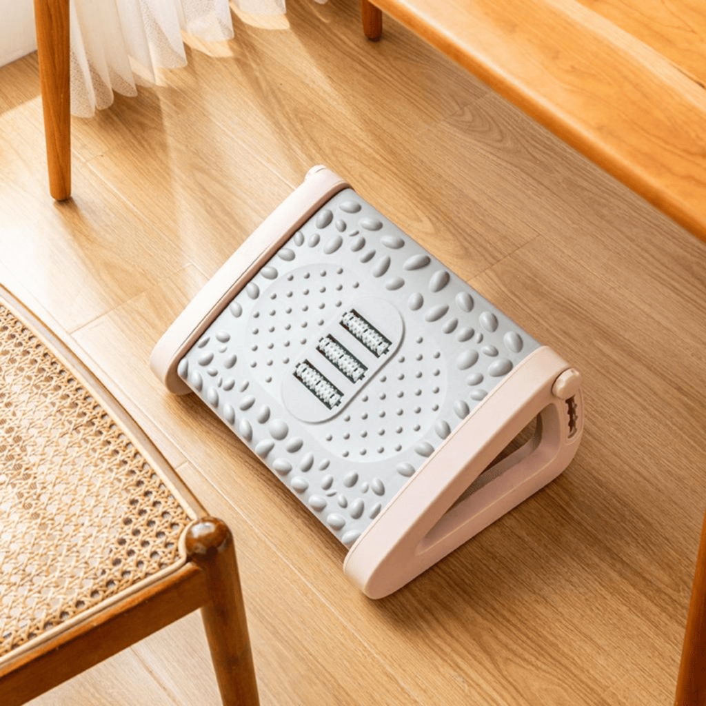 Apoio De Pé Descanso Ergonômico Com Massageador Escritório