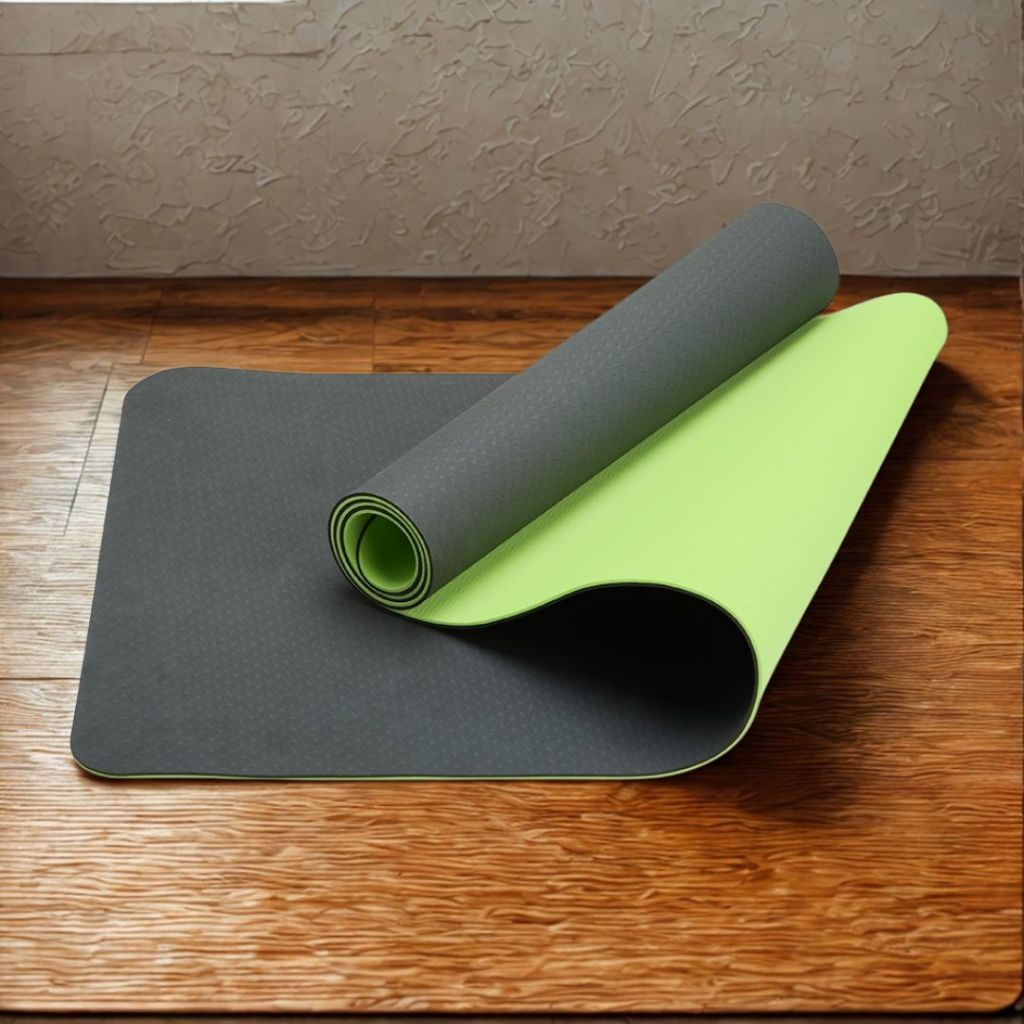 Tapete Yoga TPE Ecológico Antiderrapante Dupla Face Com Bolsa